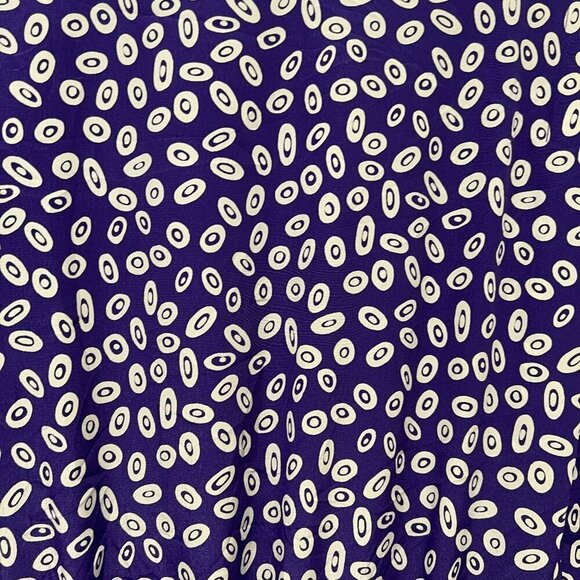 VTG 80s Leslie Fay Shirtwaist Dress Size 10 Pleated Skirt Geometric Modest - Picture 7 of 9